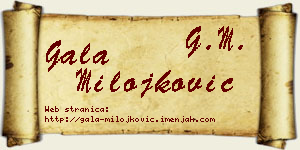 Gala Milojković vizit kartica